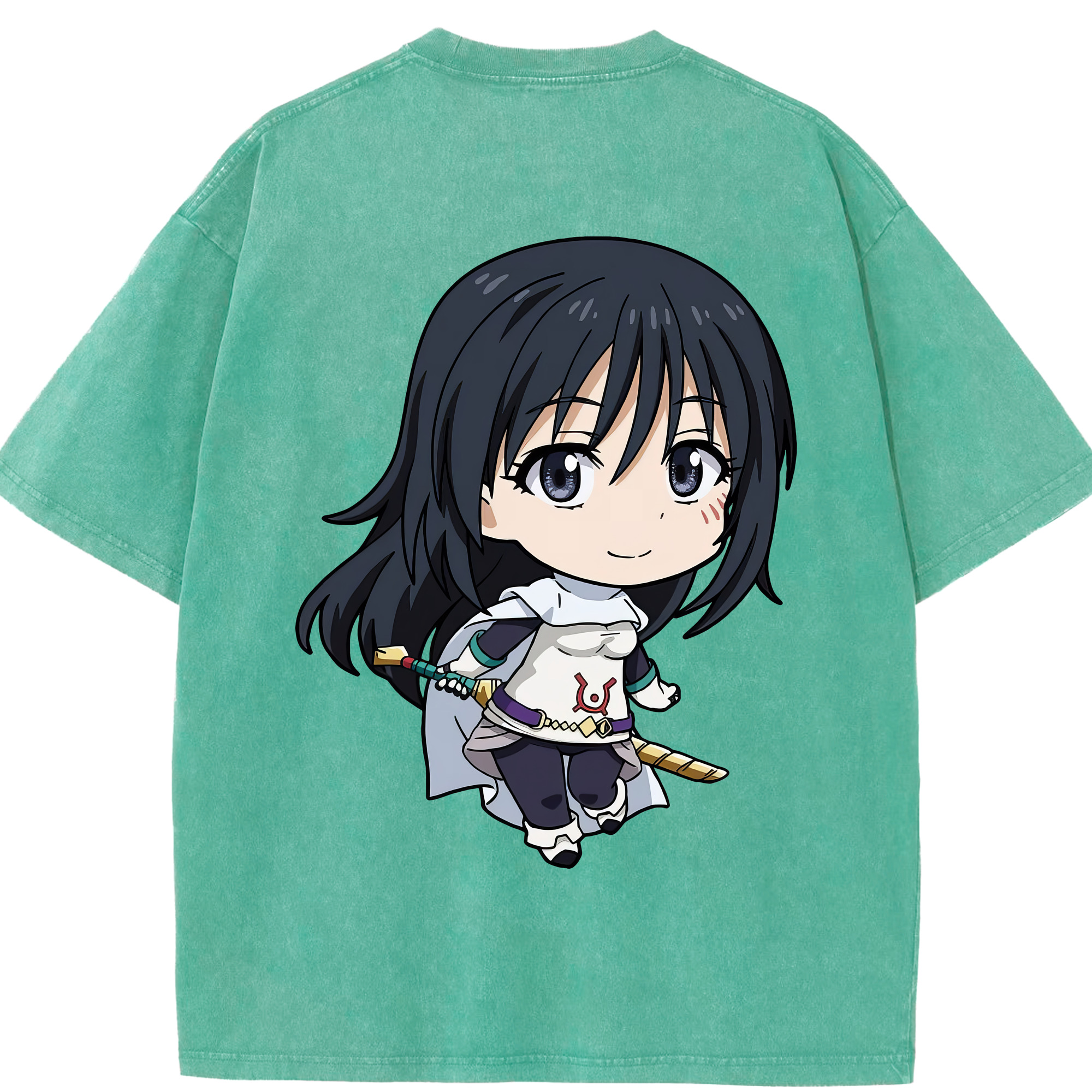 （画像用） 転スラ Regarding Reincarnated to Slime 綿100% ヴィンテージ風 半袖Tシャツ（背面プリント）